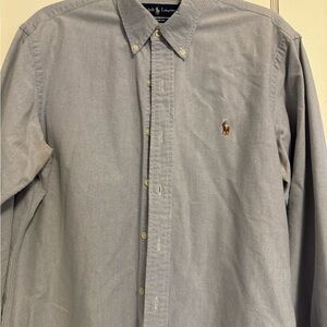 Ralph Lauren Men's Light blue custom fit Button Down Shirt